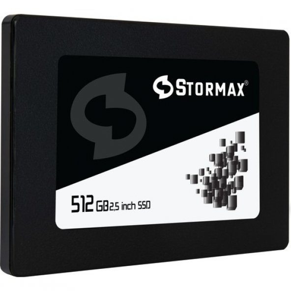 Stormax 512GB SSD 2,5" Sataııı 550-530MB/S Black SER-SMX-SSD30BLCK/512G