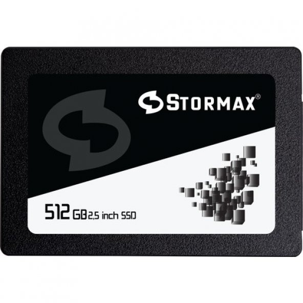 Stormax 512GB SSD 2,5" Sataııı 550-530MB/S Black SER-SMX-SSD30BLCK/512G - 2