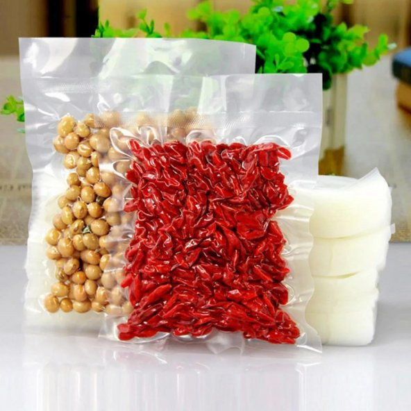 20X25 CM 5 KG 90 Micron Sadece Endüstriye Tip Düz Gıda Vakum Poşeti 20X25 CM - 6