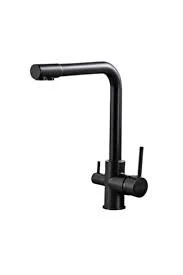 Mat Siyah Arıtma Çıkışlı Eviye Bataryası 3 Yollu Batarya - Resim 2