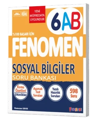 FENOMEN 6. sınıf Sosyal Bilgiler Soru Bankası (A-B) ürün görseli