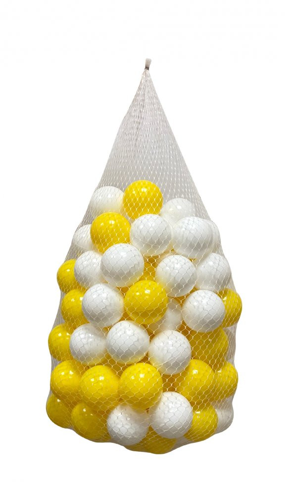 Jusso Havuz Topu 6cm 100lü - Sarı Beyaz
