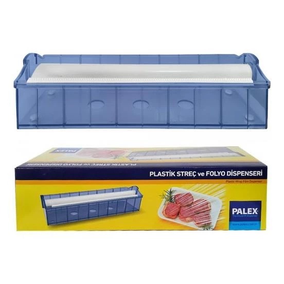 Palex Kırılmaz Streç Ve Alüminyum Folyo Dispenseri Kayar Bıçaklı Plastik 35cm - 2