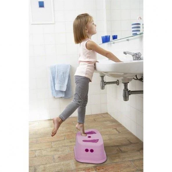 Çocuk Basamağı Yükseltici Basamak Kaydırmaz Tabure Beyaz MP - 4