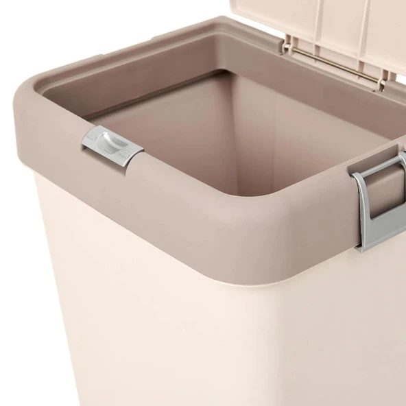 Motek Kirli Çamaşır Sepeti Pratik Kapaklı 40 Litre MT08 - 6