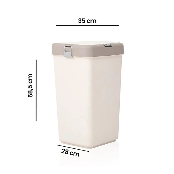 Motek Kirli Çamaşır Sepeti Pratik Kapaklı 40 Litre MT08 - 7