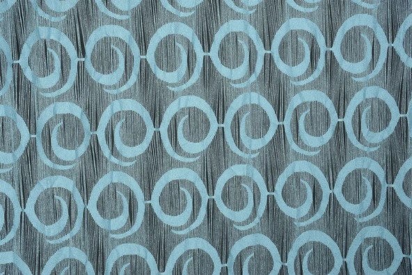 VAKKO  MODEL MAVİ RENK İP PERDE HAZIR DÜĞMELERİ DİKİLMİŞ İP PERDE 300*270 cm - Resim 2