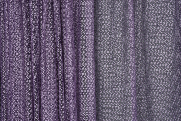 BAKLAVA MODEL MOR RENK TEK KANAT Hazır dikilmiş Pileli Fon Perde 300*260 cm - Resim 2