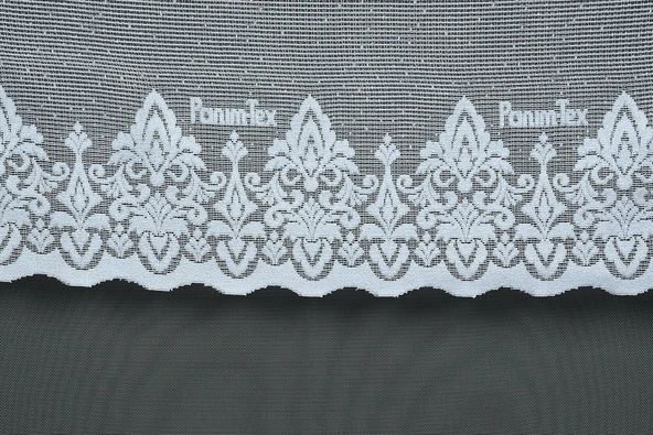 PRİZMA MODEL BEYAZ RENK TEK KANAT Hazır Dikilmiş Pileli Fon Perde 300*260 Cm - Resim 3