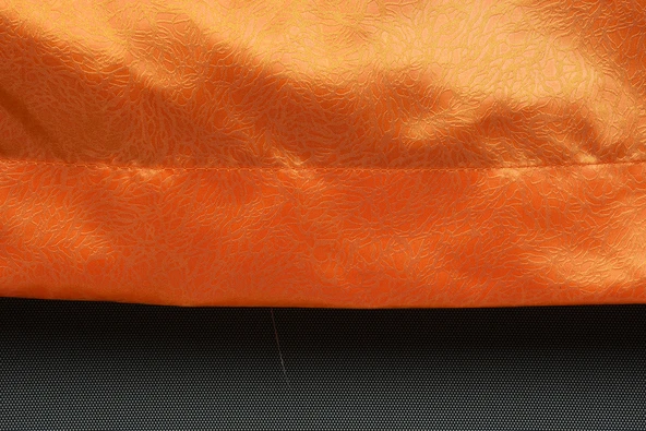 ŞANZELİZE SATEN MODEL TURUNCU RENK TEK KANAT Pileli Fon Perde 75*260 cm - Resim 2