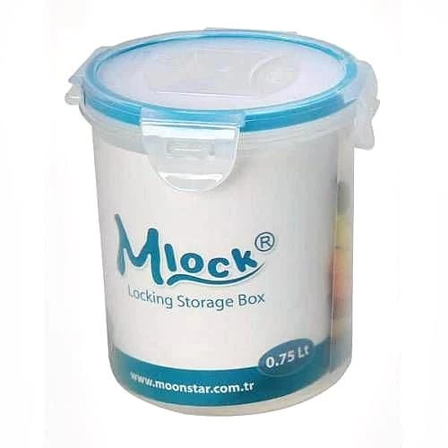 Moonstar Mlook Round 750ML Kilitli  Silindir Saklama Kabı ML-175 - 2