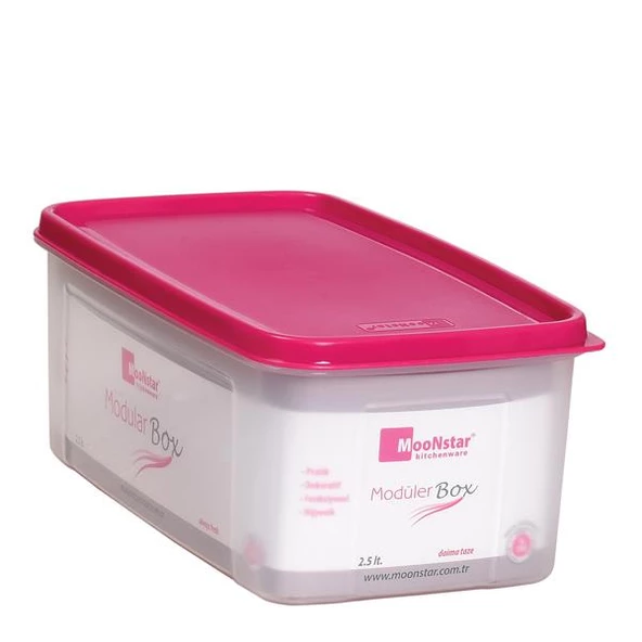 Moon star Modüler Hava Sızdırmaz Saklama Kabı-2,5LT+2X0,65LT-MS-08 - Resim 2