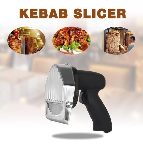 Döner Kesme Makinası Elektirikli+Yedek Tavuk Döner Kesme Bıçağı+Ful yedek parça seti - Resim 2