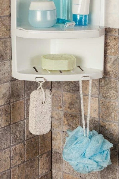 Primanova Banyo Köşe Rafı Kapaklı Şeffaf S05 - 5