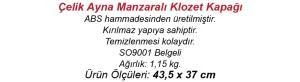 Çelik Ayna Manzaralı Klozet Kapağı - 12