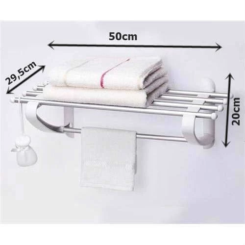 Primanova Banyo Rafı Havluluk Paslanmaz Alüminyum B12-BEYAZ - 2