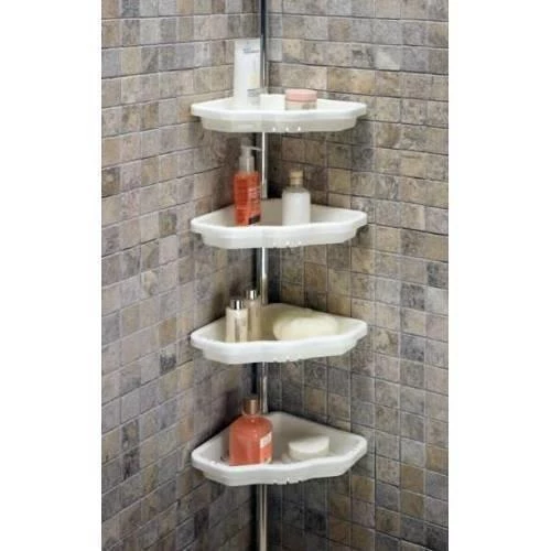 Primanova Dört Gözlü Banyo Köşe Rafı Vidasız Montaj N17 - 2