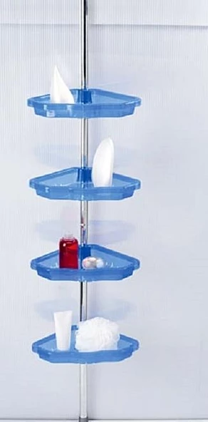 Primanova Dört Gözlü Banyo Köşe Rafı Vidasız Montaj N17 - 9