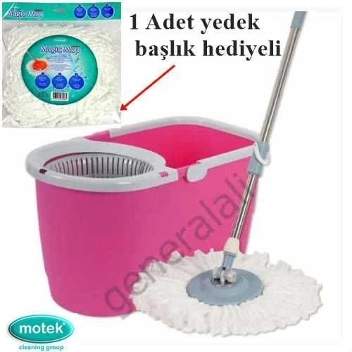 Motek Mopida Temizlik Seti Fuşya+1 Yedek Başlık