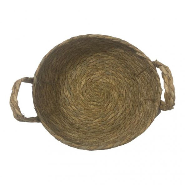 T. Concept Dekoratif İplikli Rattan Hasır Sepet, Çok Amaçlı Düzenleme, Sepeti Large - 2