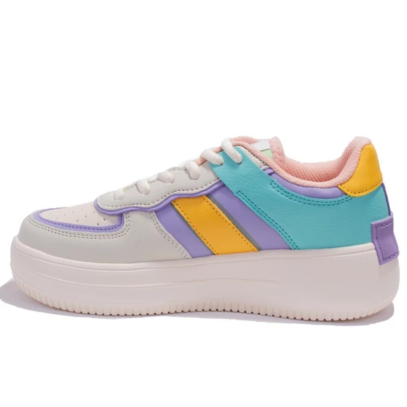 Lumberjack Freya Bej Lila Ortopedik Günlük Kadın Spor Ayakkabı - Resim 3