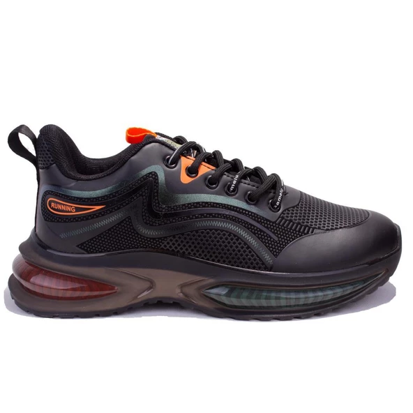 Gamelu 23KM Crazy Siyah Oranj Ortopedik Günlük Erkek Spor Ayakkabı - Resim 2