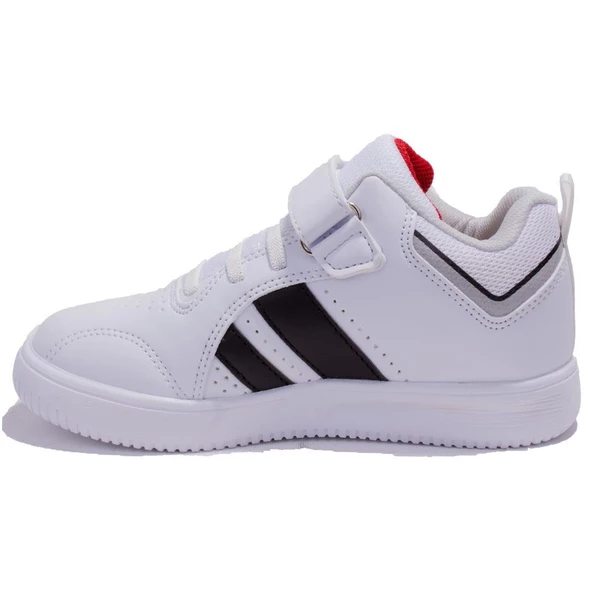 Hammer Jack 49072 Lines Beyaz Siyah Ortopedik Günlük Erkek Çocuk Spor Ayakkabı - Resim 3