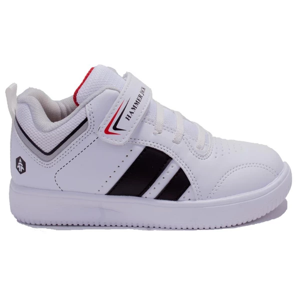 Hammer Jack 49072 Lines Beyaz Siyah Ortopedik Günlük Erkek Çocuk Spor Ayakkabı - Resim 2