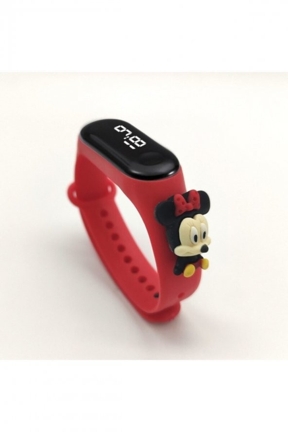 Kumik Minnie Mouse Dokunmatik Led Dijital Çocuk Saat