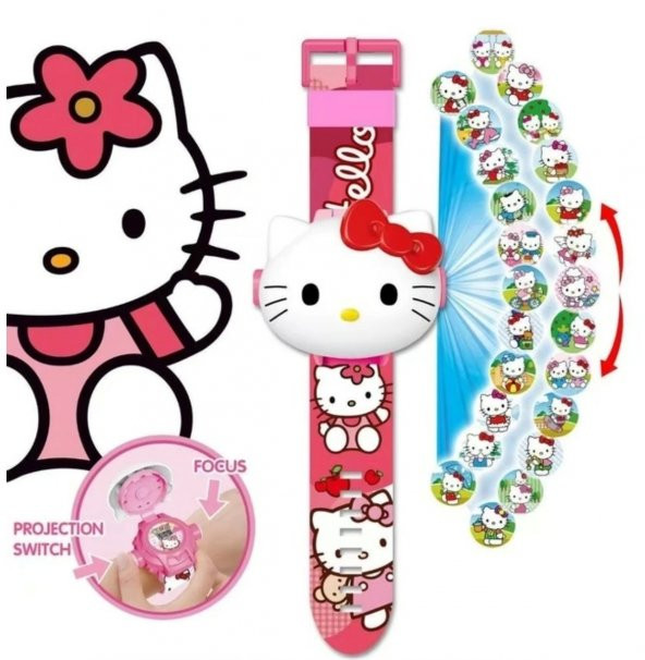 Kumik Hello Kitty figürlü Projeksiyon , 24 farklı karakteri duvara yansıtır