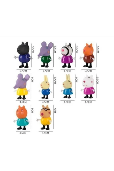 Kumik Peppa Pig Oyun Arkadaşları 10 Parça Arkadas - 2