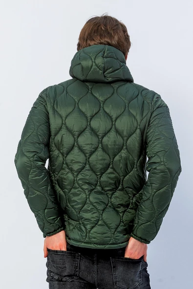 Erkek Reguler Fit Çok Hafif Kışlık Kapitone Mont - 10