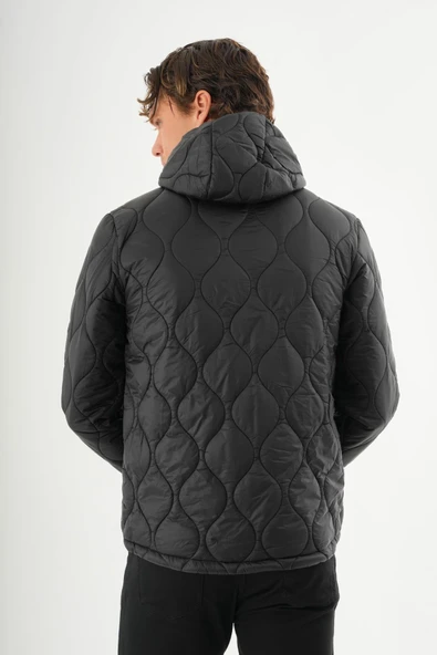 Erkek Reguler Fit Çok Hafif Kışlık Kapitone Mont - Resim 6