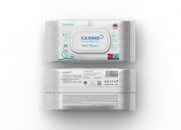 CARINE Bebek Islak Mendili 72 Yaprak - 3
