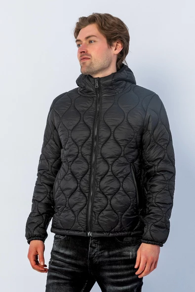 Erkek Reguler Fit Çok Hafif Kışlık Kapitone Mont - 3