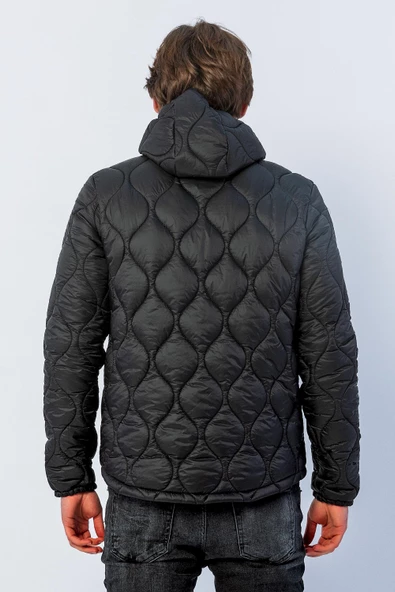 Erkek Reguler Fit Çok Hafif Kışlık Kapitone Mont - 4