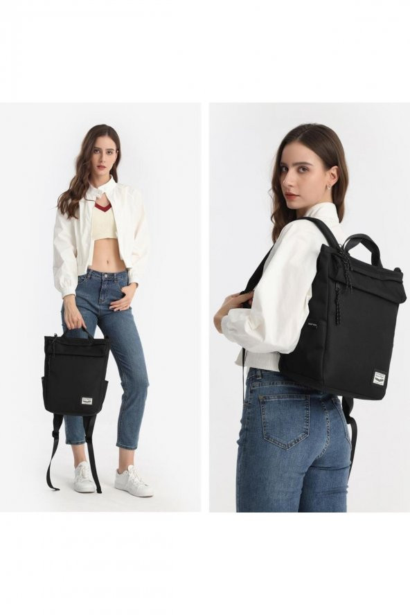 Bagacar Smart Bag 3195 Okul ve Günlük Laptop Bölmeli Sırt Çantası Açık Gri - 7