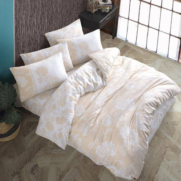 Hobby Çift Kişilik Ranforce Nevresim Takımı Jardin Gold - 7