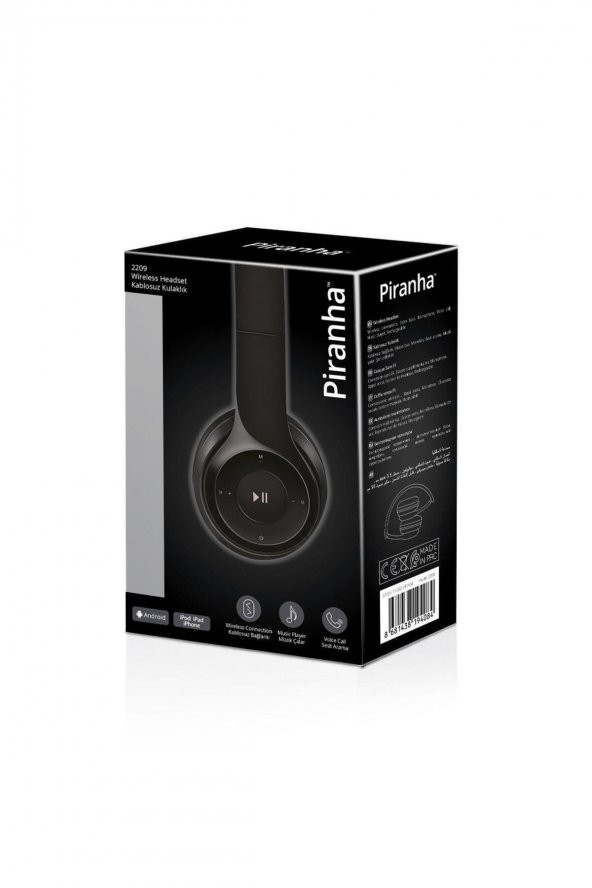 Piranha 2209 Bluetooth Kulaklık Siyah - 1