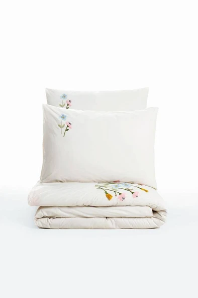 Cotton Box Brode Ranforce Çift Kişilik Nevresim Takımı Delbin Pembe - 4