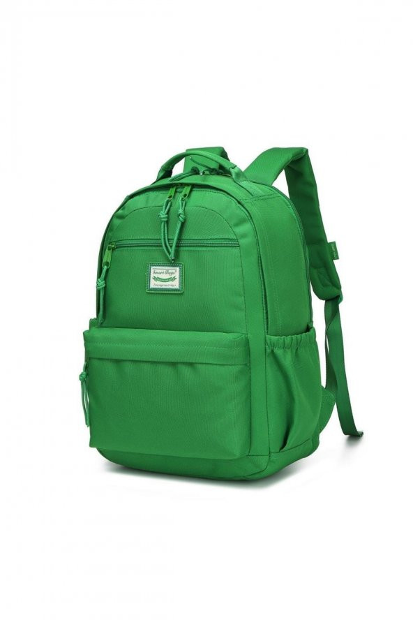 Bagacar Smart Bag 3198 Okul ve Günlük Laptop Bölmeli Sırt Çantası Yeşil - 3