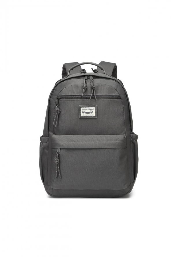 Bagacar Smart Bag 3198 Okul ve Günlük Laptop Bölmeli Sırt Çantası Koyu Gri - 3