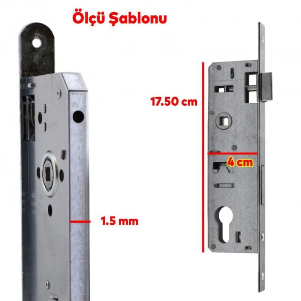 Kale Kapı PVC Kapı Gömme Kilit Gövde Wc Banyo Kilidi Gövdesi Silindirli 30 mm - 2