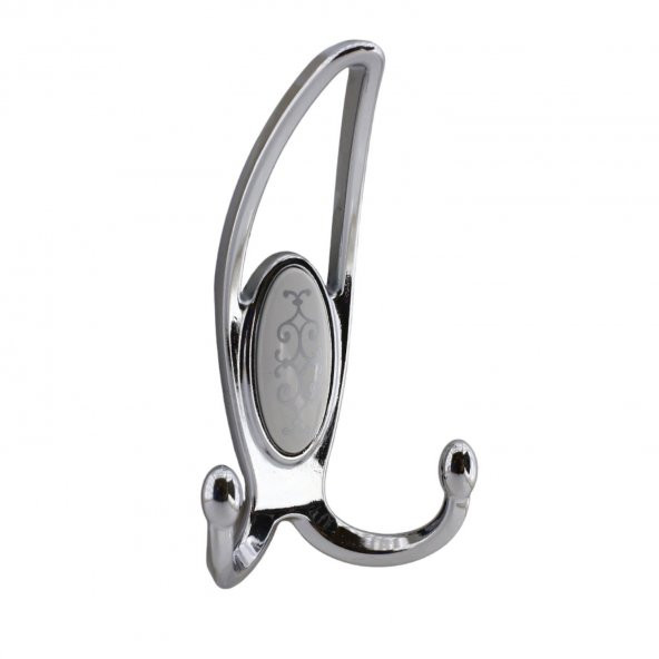 Metax Uzay Portmanto Vestiyer Duvar Askısı Metal Dolap Elbise Askılığı Krom Beyaz Krom Kapak - Resim 5