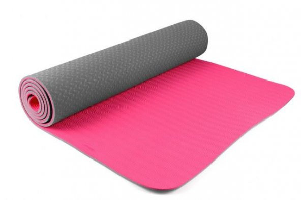BS703 TPE YOGA MAT 173*61*0,4cm GRİ-PEMBE - 2