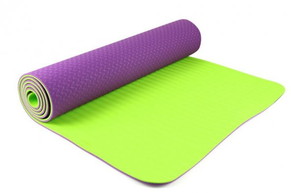 BS704 TPE YOGA MAT 173*61*0,4cm MOR+YEŞİL - 2