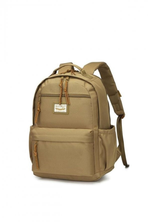 Bagacar Smart Bag 3198 Okul ve Günlük Laptop Bölmeli Sırt Çantası Camel