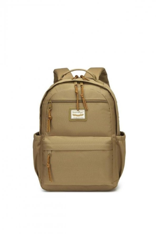Bagacar Smart Bag 3198 Okul ve Günlük Laptop Bölmeli Sırt Çantası Camel - 3