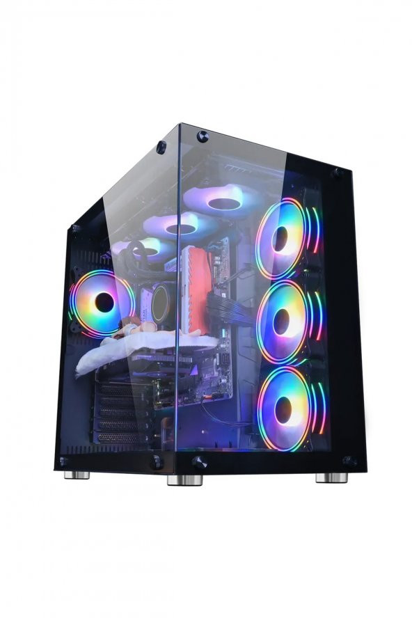 Coldpower Seaview 7x Argb Sessiz Fan Temper Cam 750 Watt 80 Bronze Güç Kaynağı E-atx Gaming Kasa