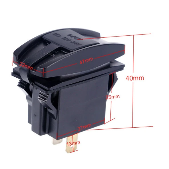 Concord CH-22 Çift USB Girişli 2x3.1A Mavi Işıklı Şarj  12-24V USB Araç Şarj - 5